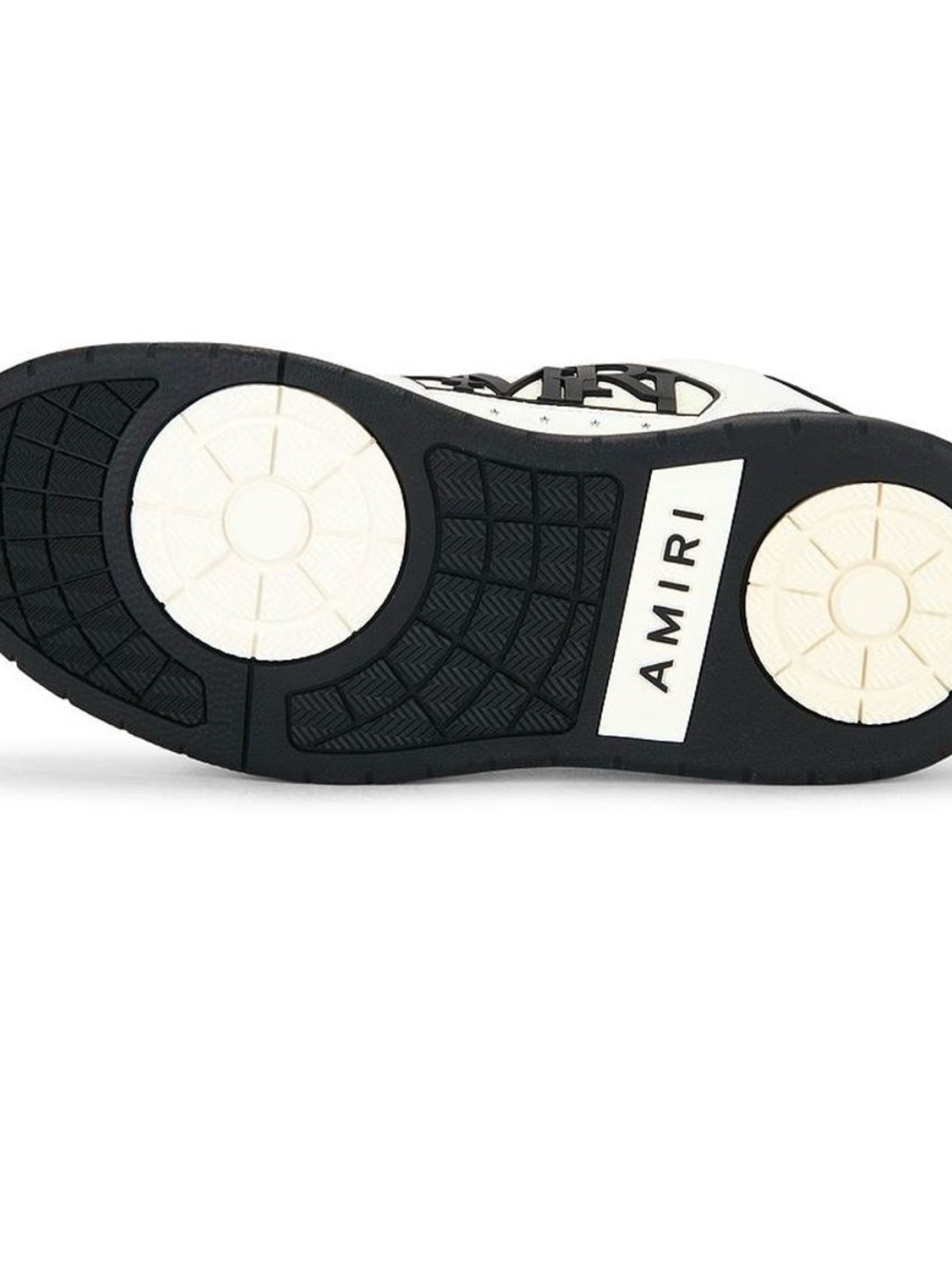 AMIRI Black and Cream Branded Rubber Sole Sneaker